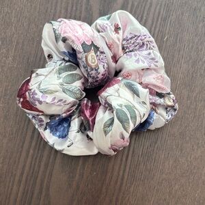 Floral Satin Scrunchie